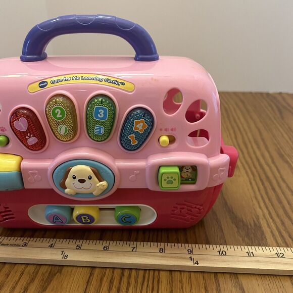 VTech Care For Me Learning Pet Carrier, Pink. Lights Sounds Interactive w/Dog - Picture 15 of 16
